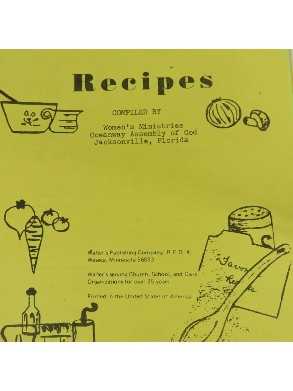 Favorite Hometown Recipes Cookbook Oceanway Assembly of God Jacksonville Church